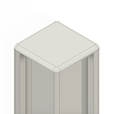 60-060-2 MODULAR SOLUTIONS POLYAMIDE PART END CAP 32MM X 32MM LIGHT GRAY